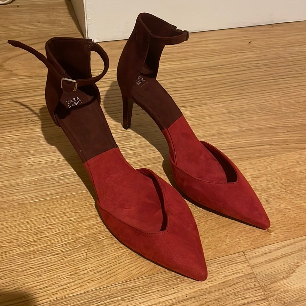 Two Tone Zara Pointed Toe Pumps Heels